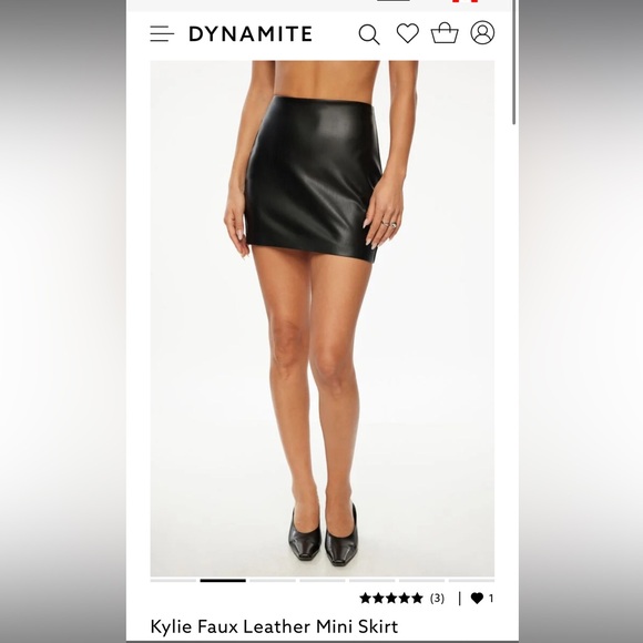 Dynamite Leather Skirt - Picture 3 of 3